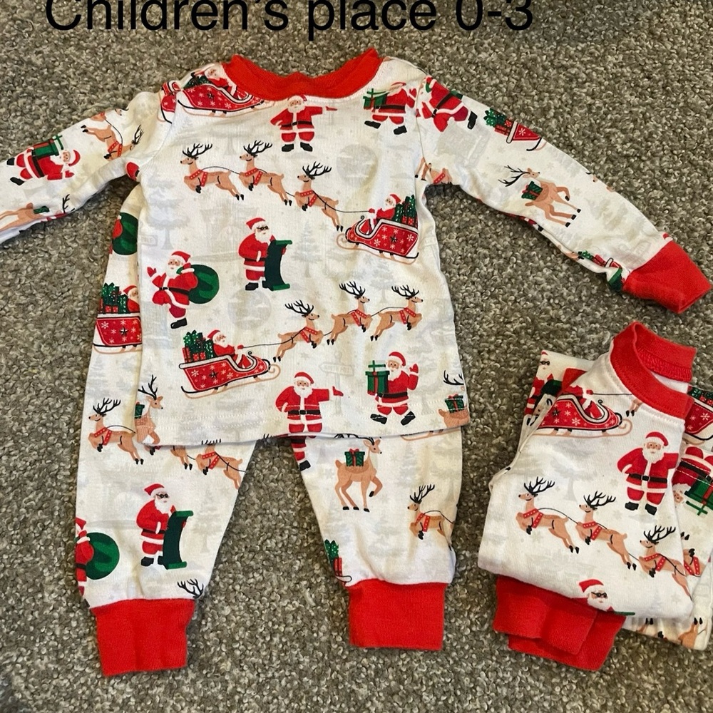 The Children's Place Festive Red and White Pajama Set